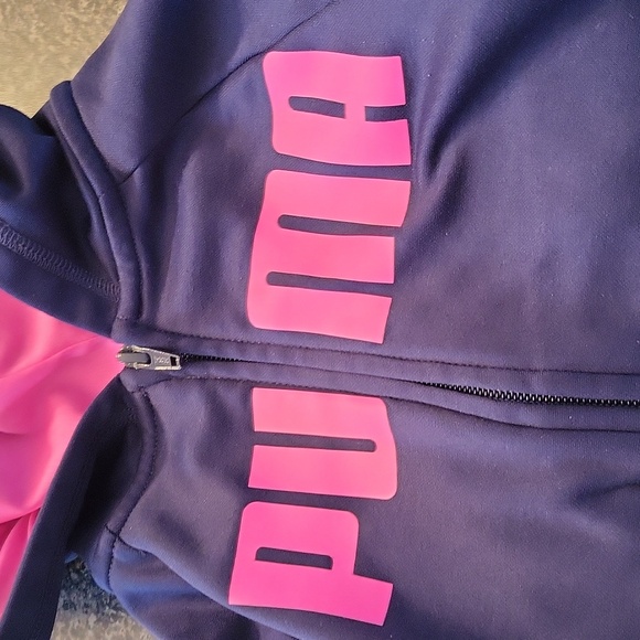 Puma navy/pink zip up hoodie - Picture 4 of 4